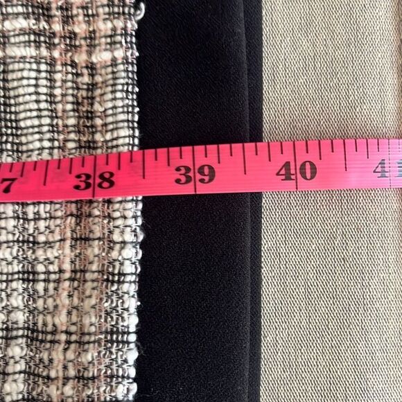 Shelby & Palmer Size 12 Black White Tweed A-Line Dress Short Sleeve Buttons Zip - Picture 14 of 14